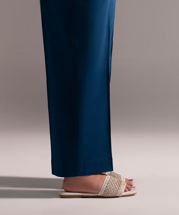 Cotton Viscose Straight Pants