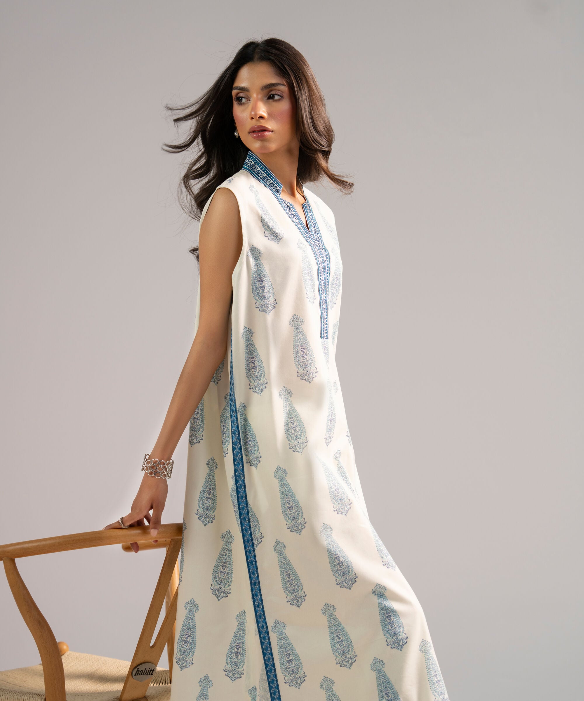 Embroidered Cotton Viscose Shirt