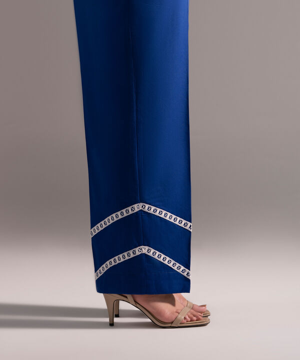 Cotton Viscose Straight Pants