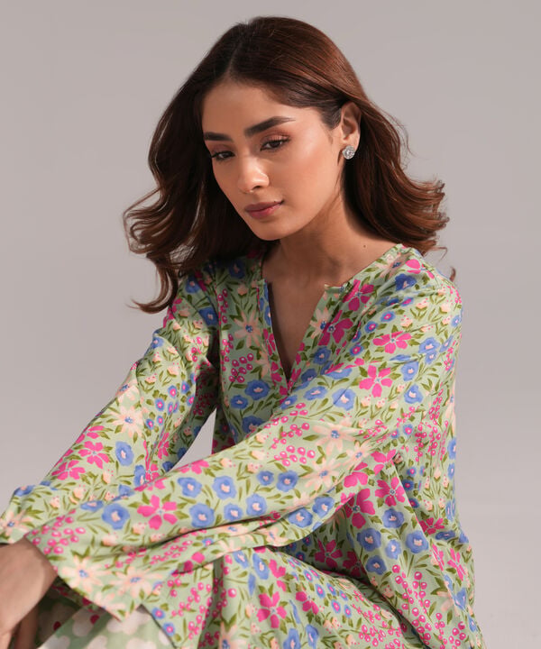 Printed Arabic Lawn Shirt