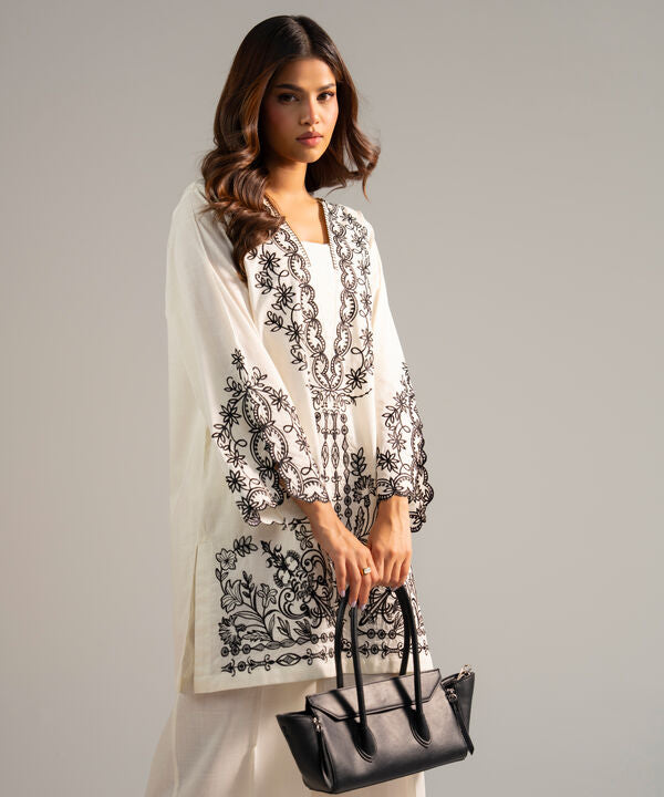 Embroidered Crosshatch Shirt