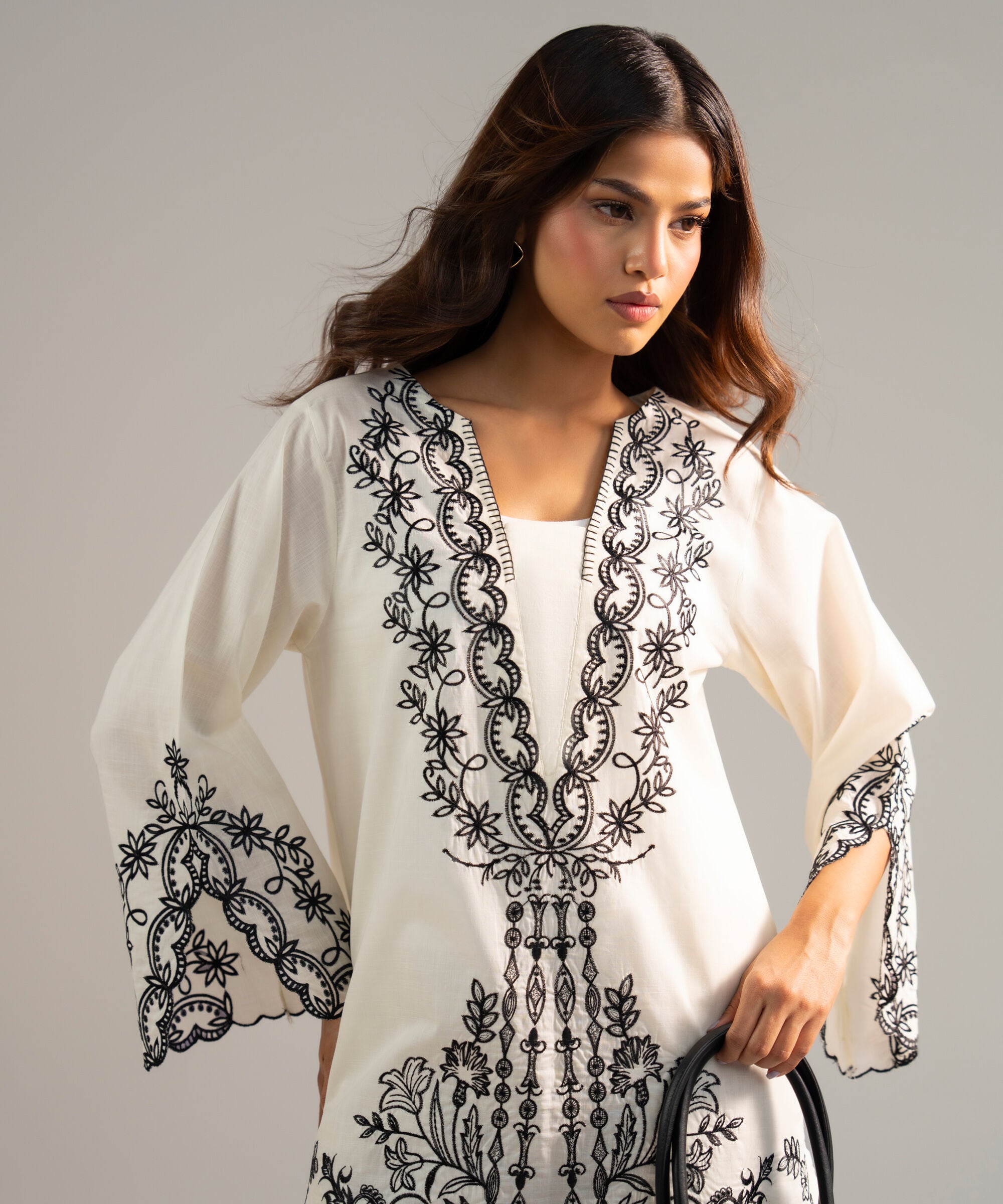 Embroidered Crosshatch Shirt