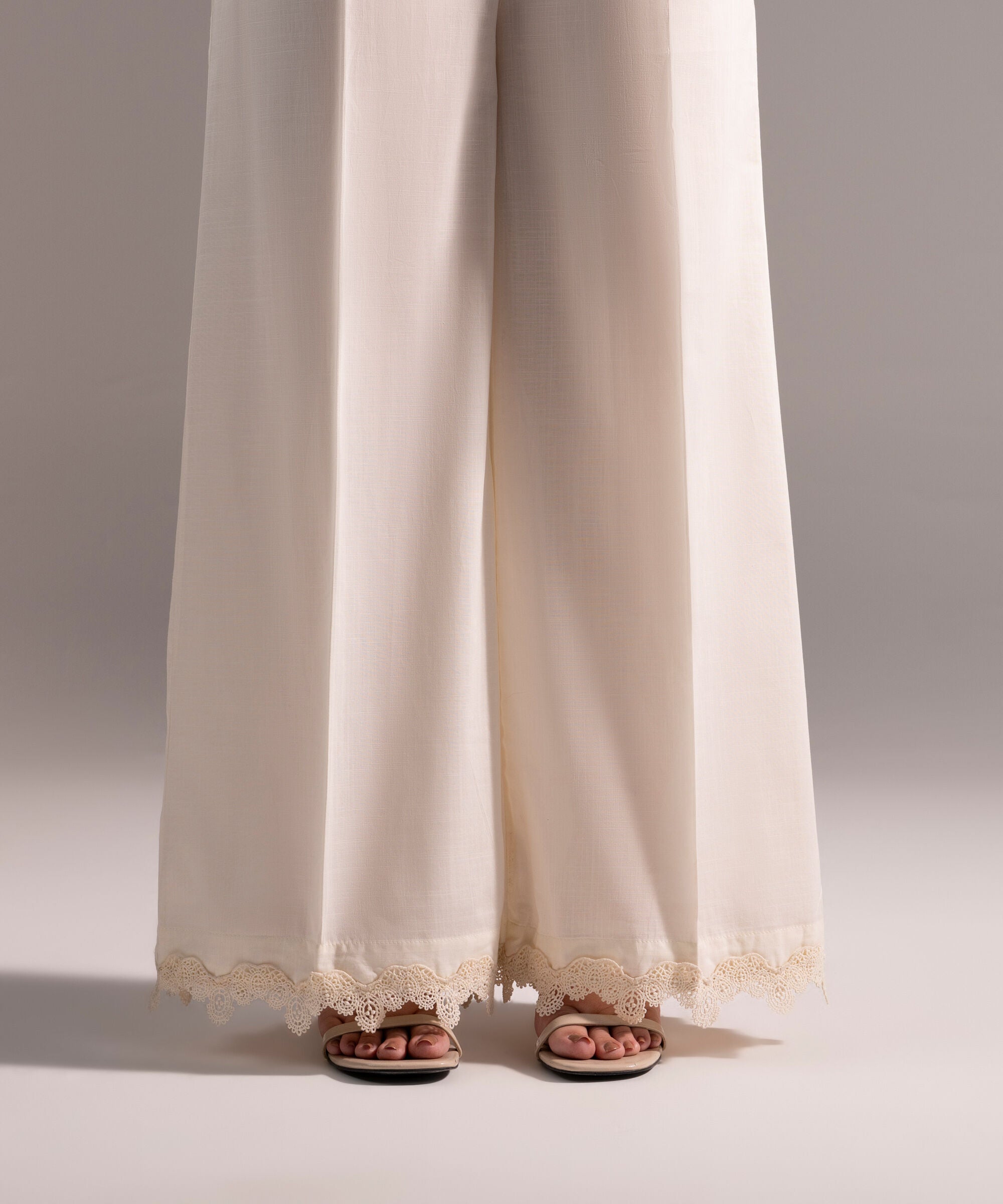 Crosshatch Flared Pants