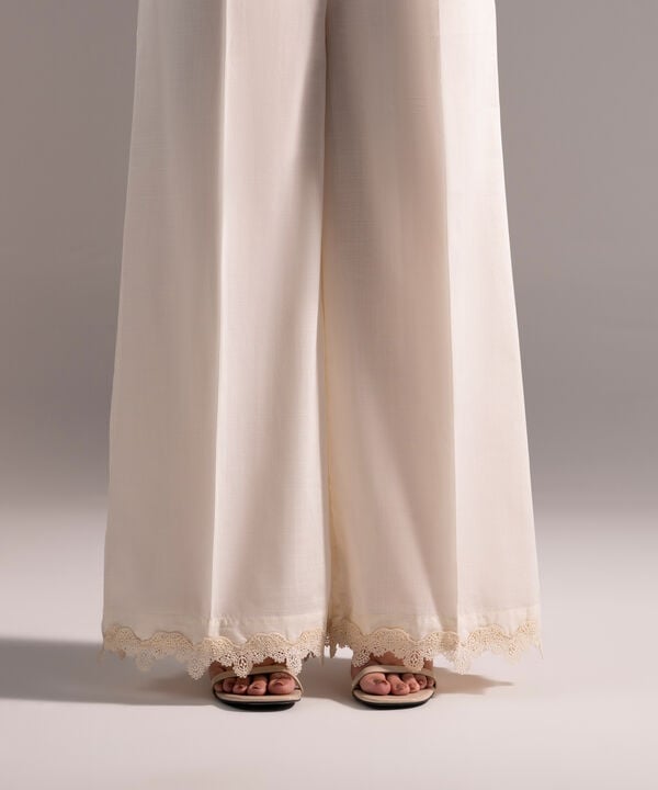 Crosshatch Flared Pants