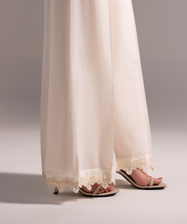 Crosshatch Flared Pants