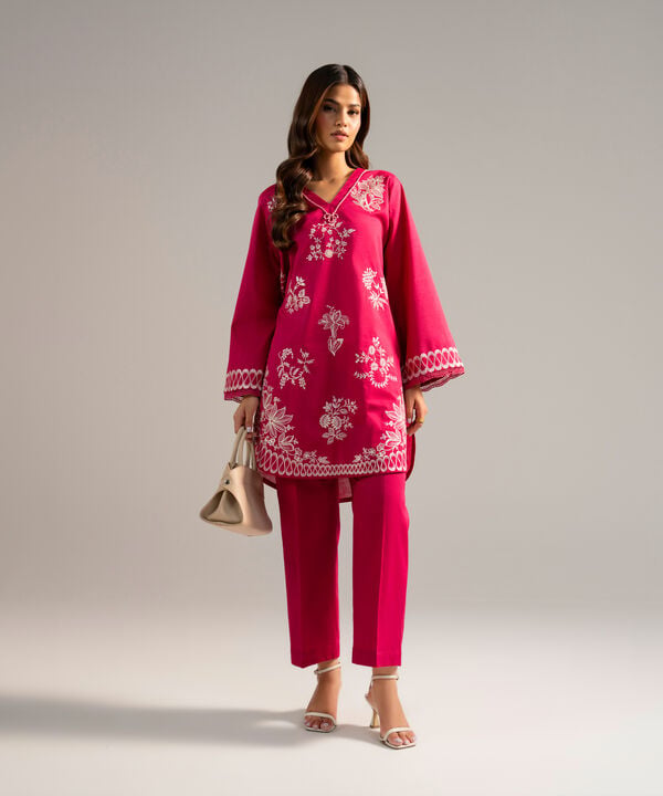Embroidered Crosshatch Shirt