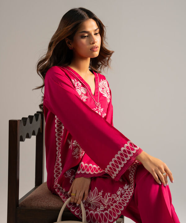 Embroidered Crosshatch Shirt