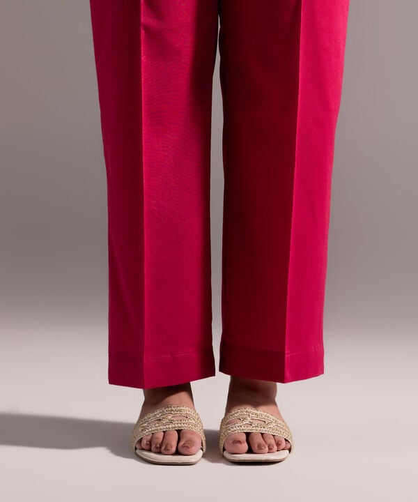 Crosshatch Straight Pants