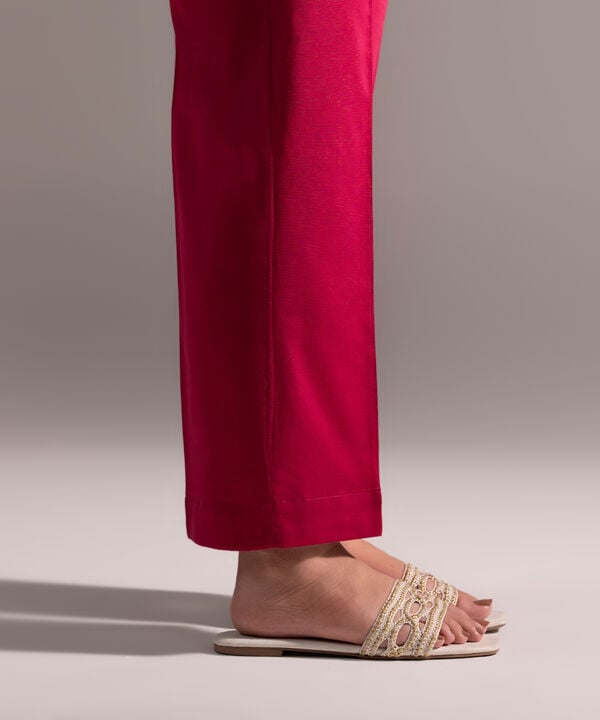 Crosshatch Straight Pants