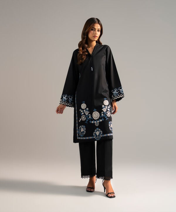 Embroidered Crosshatch Shirt