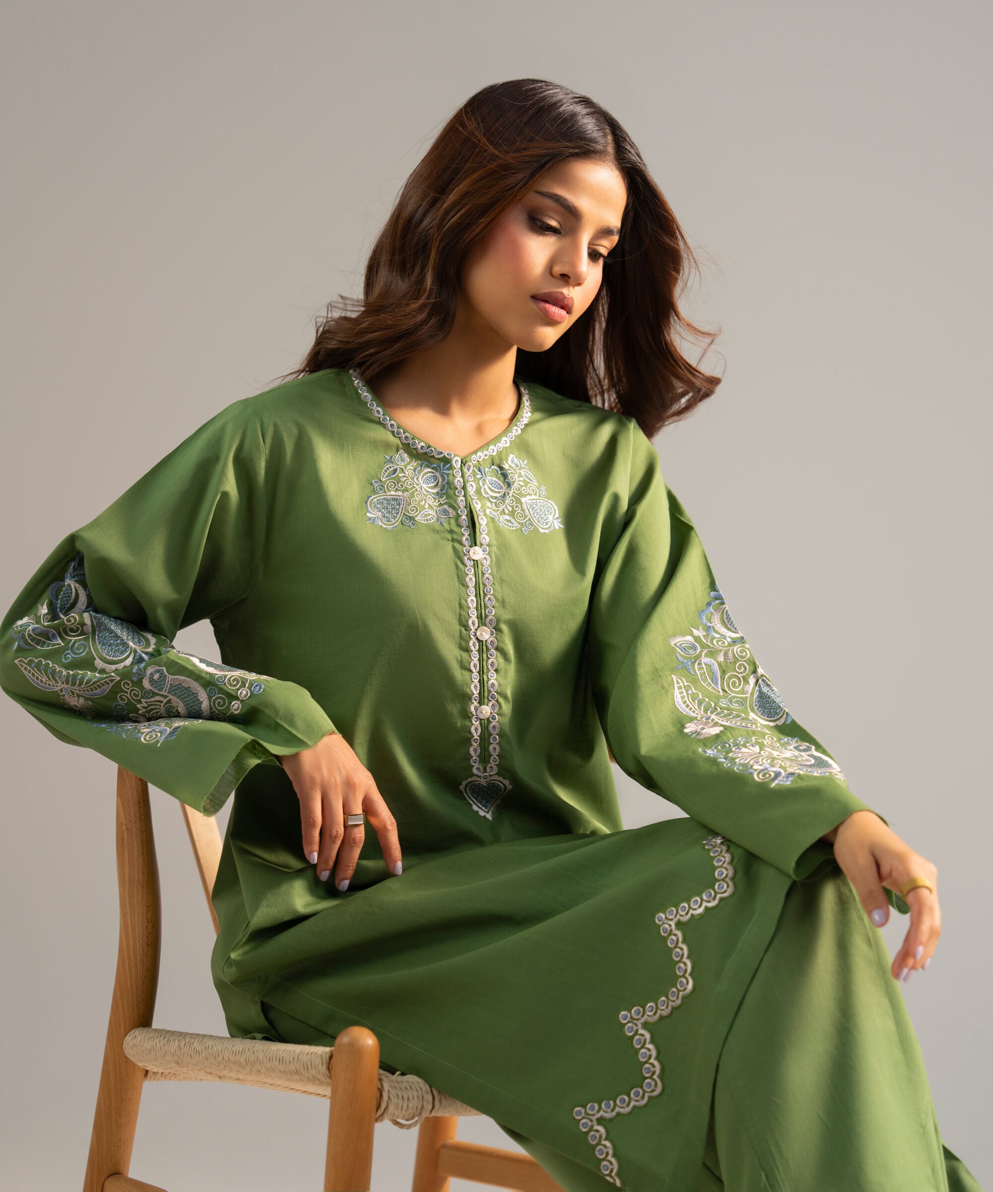 Embroidered Crosshatch Shirt
