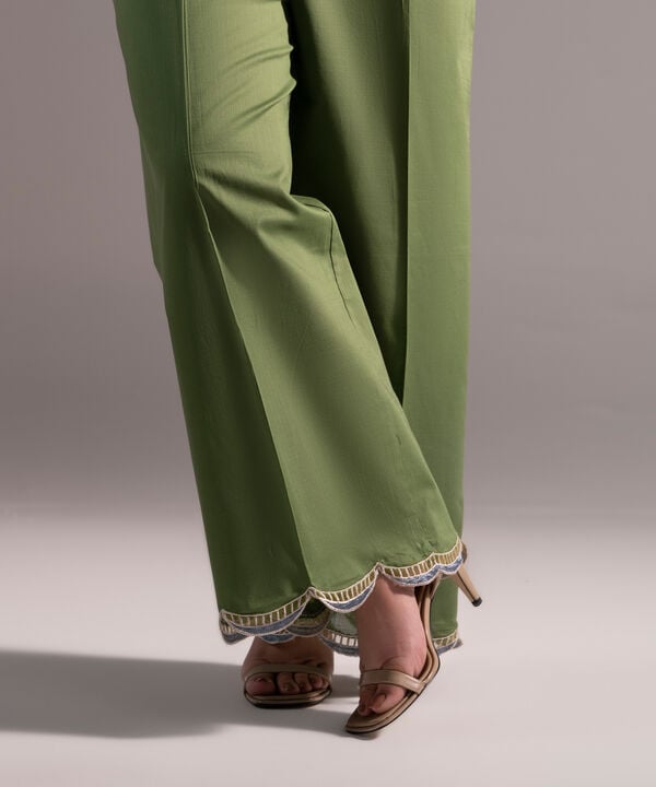 Embroidered Crosshatch Culottes