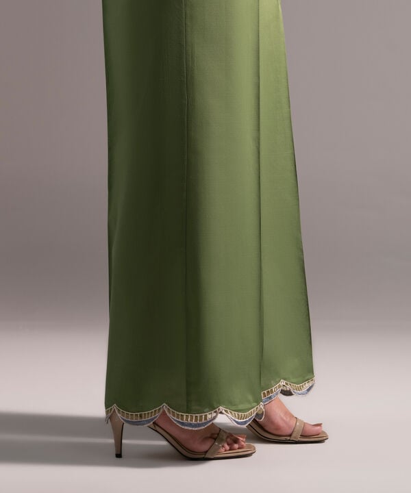 Embroidered Crosshatch Culottes