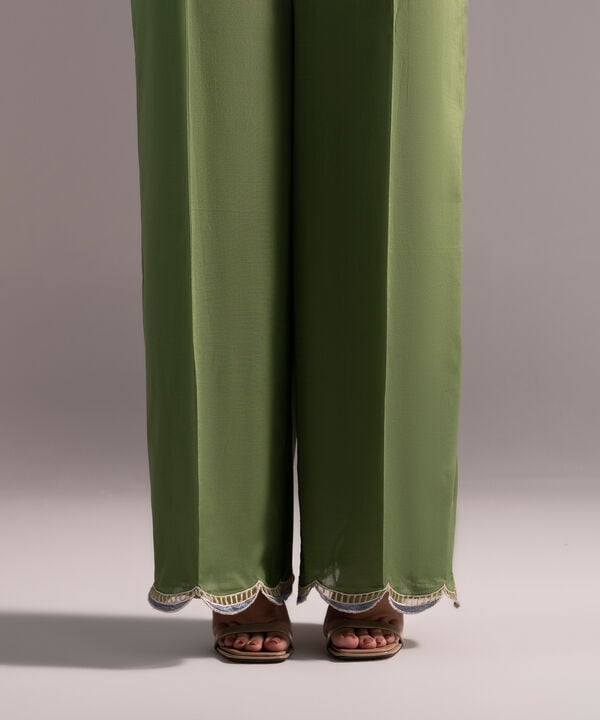 Embroidered Crosshatch Culottes