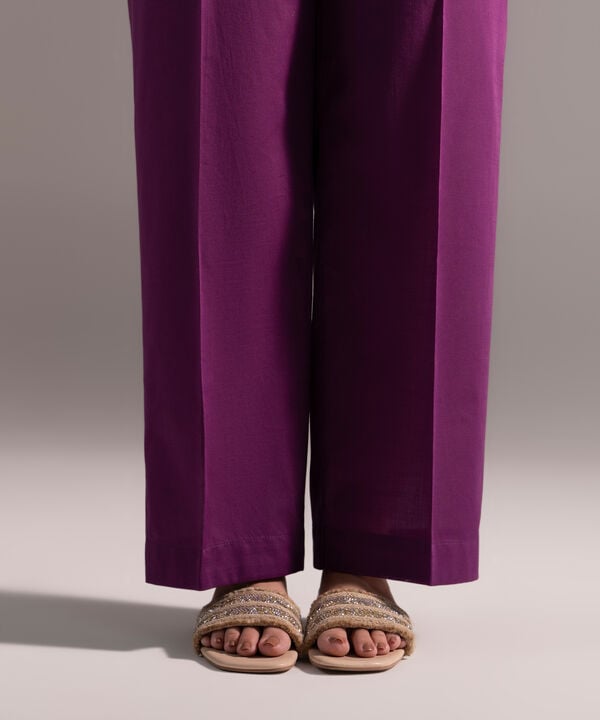 Crosshatch Straight Pants