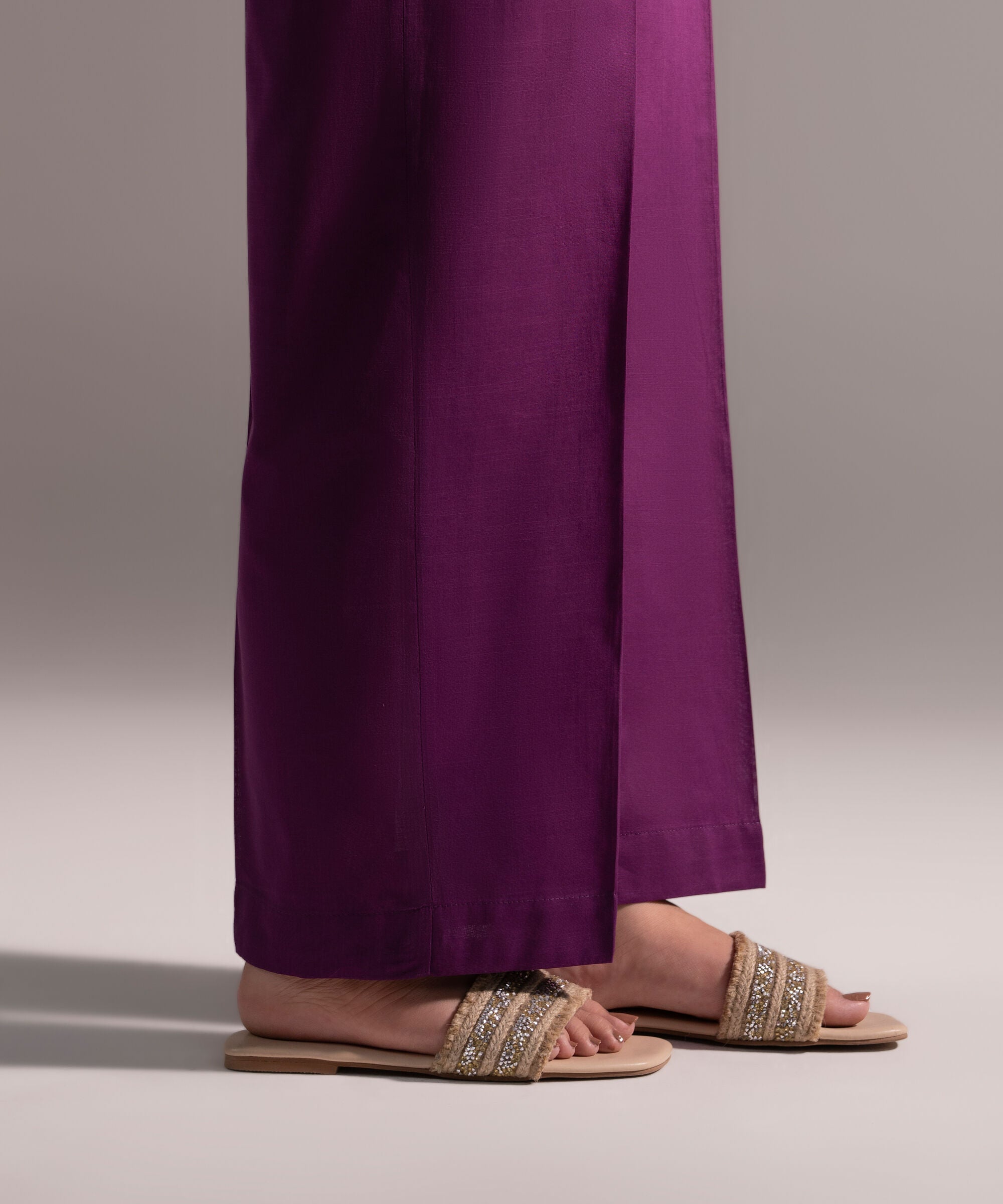 Crosshatch Straight Pants