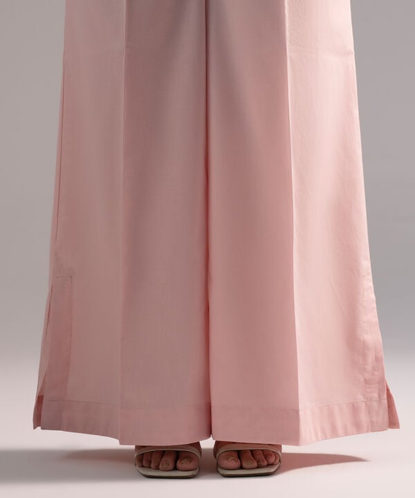 Solid Cambric Flared Pants