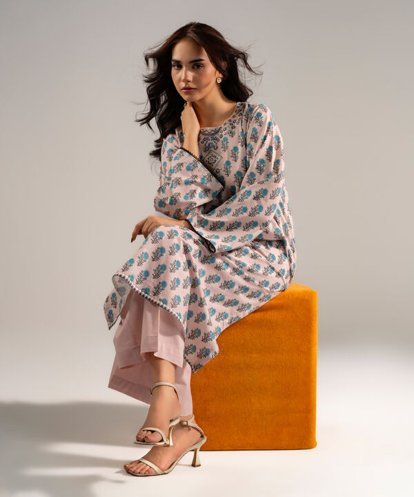 2 Piece - Embroidered Cambric Suit