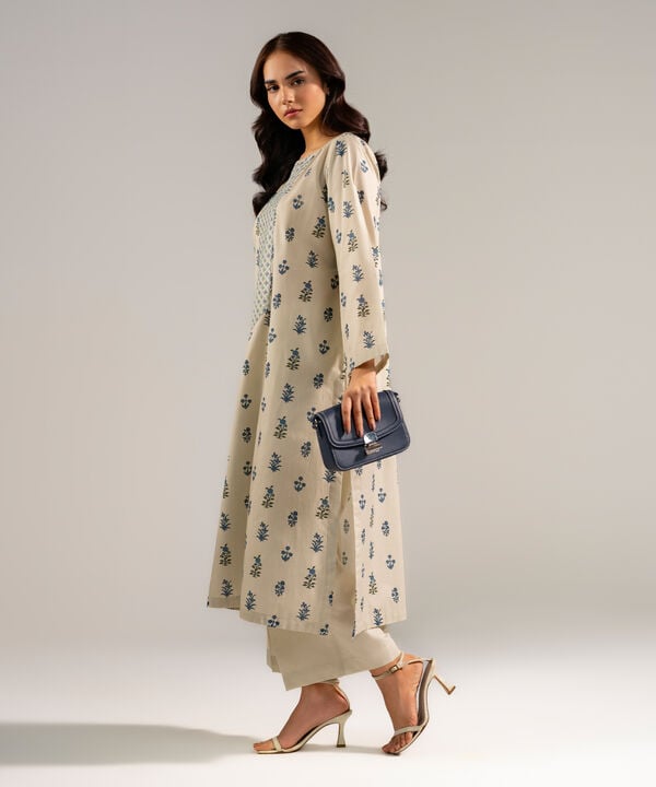 2 Piece - Embroidered Cambric Suit