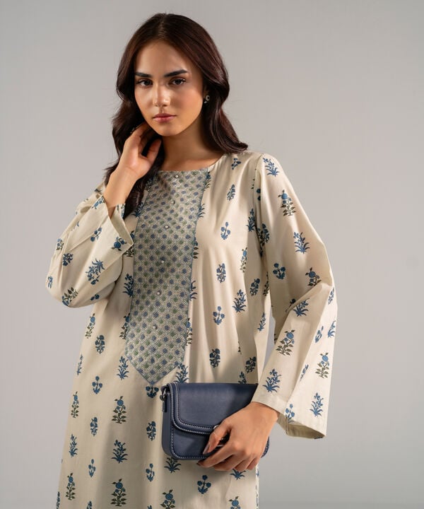 2 Piece - Embroidered Cambric Suit
