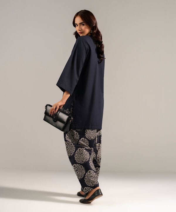 2 Piece - Embroidered Cambric Suit