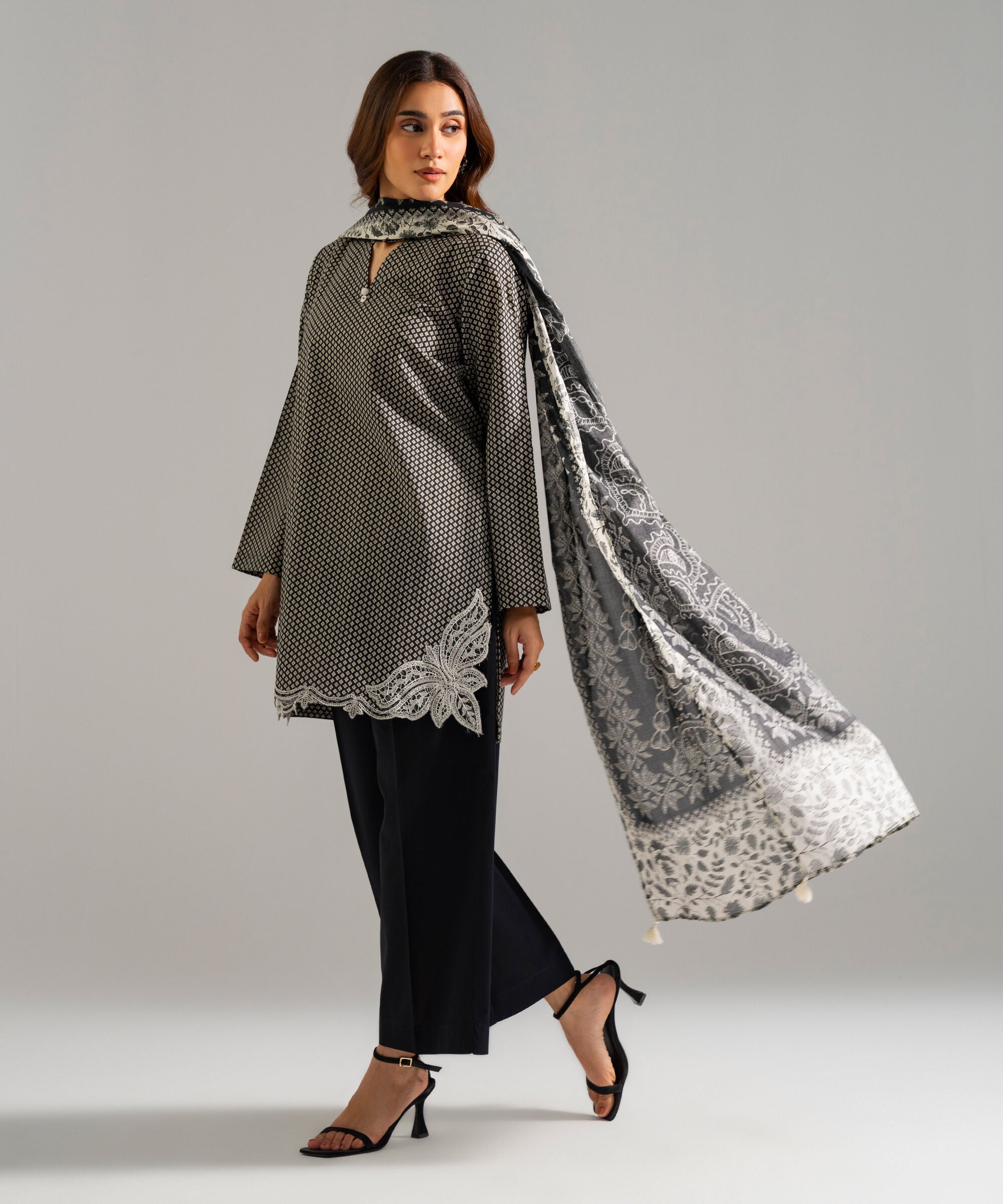 3 Piece - Embroidered Cambric Suit PBW26CAHMV99