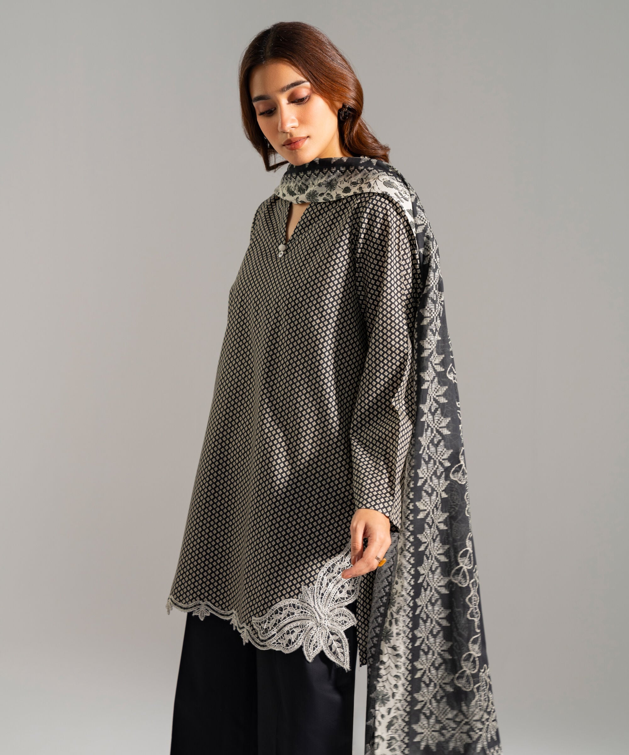 3 Piece - Embroidered Cambric Suit PBW26CAHMV99