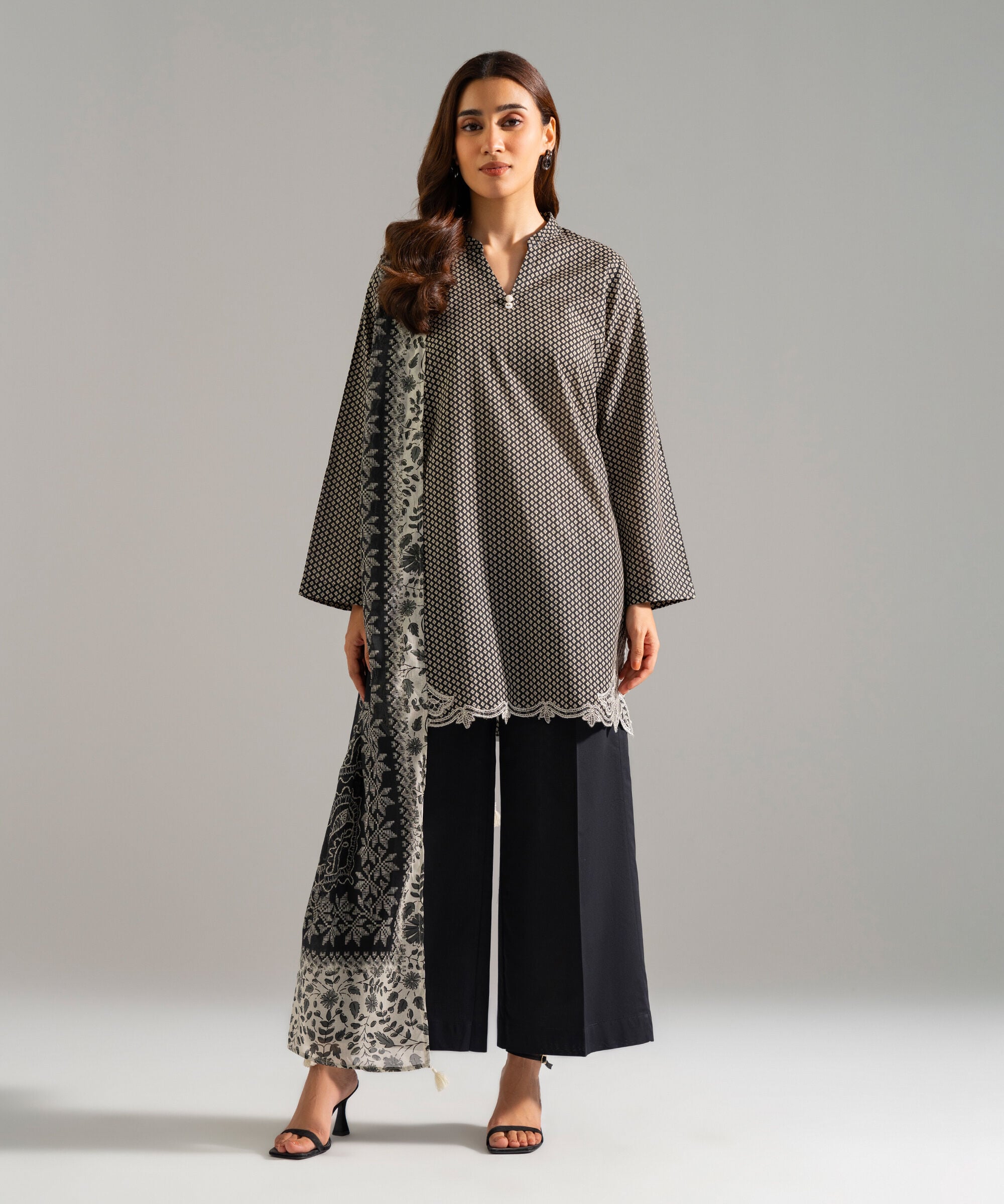 3 Piece - Embroidered Cambric Suit PBW26CAHMV99
