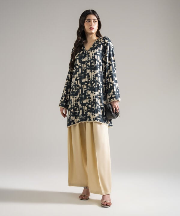 2 Piece - Printed Arabic Lawn Suit
