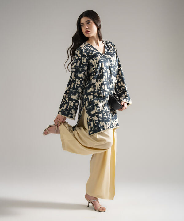 2 Piece - Printed Arabic Lawn Suit