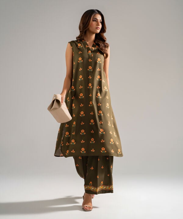 2 Piece - Printed Arabic Lawn Suit
