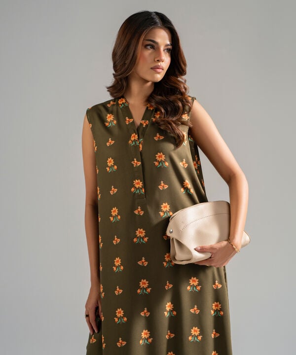 2 Piece - Printed Arabic Lawn Suit
