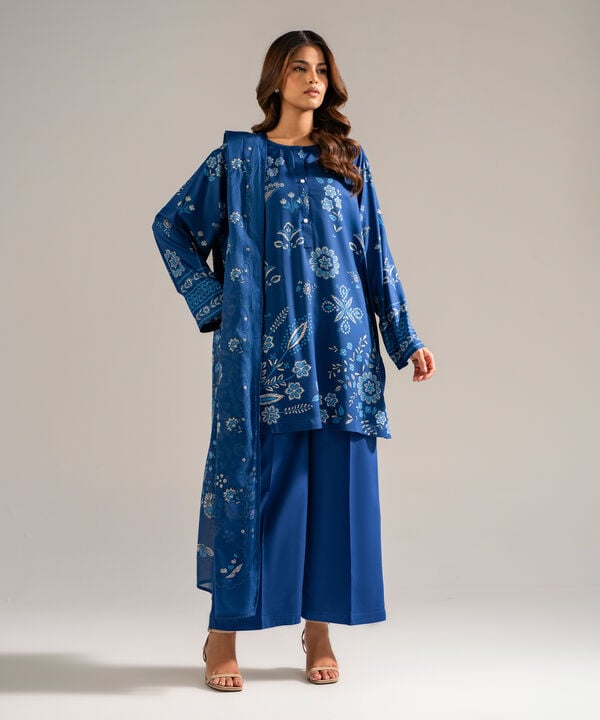 3 Piece - Printed Arabic Lawn Suit