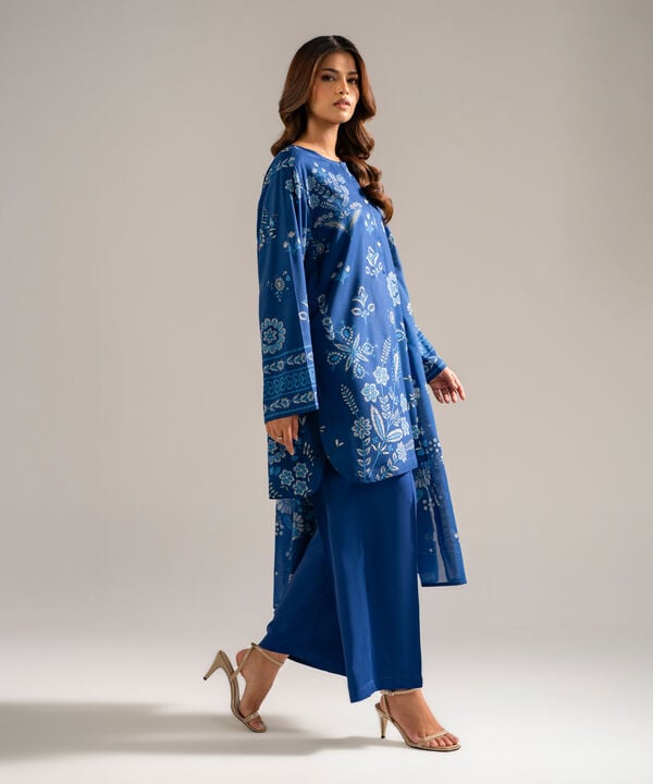 3 Piece - Printed Arabic Lawn Suit