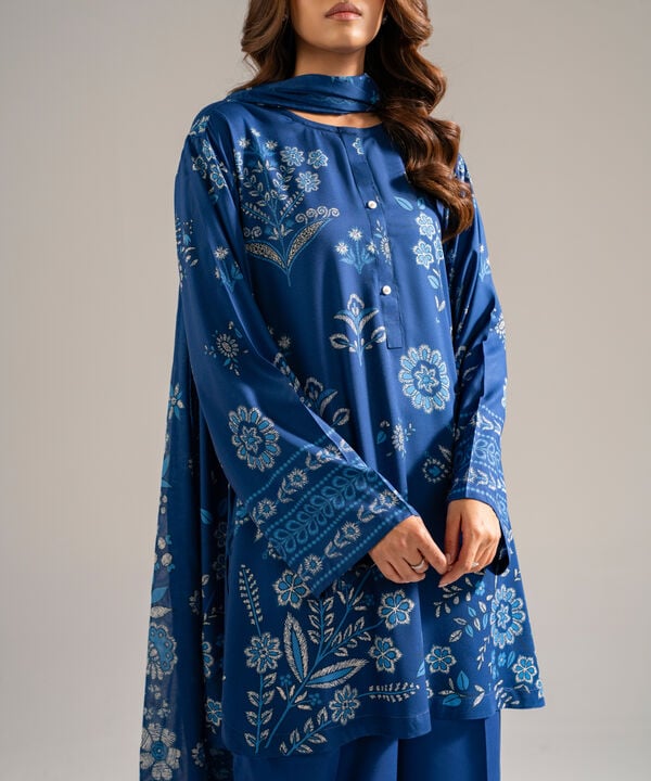 3 Piece - Printed Arabic Lawn Suit