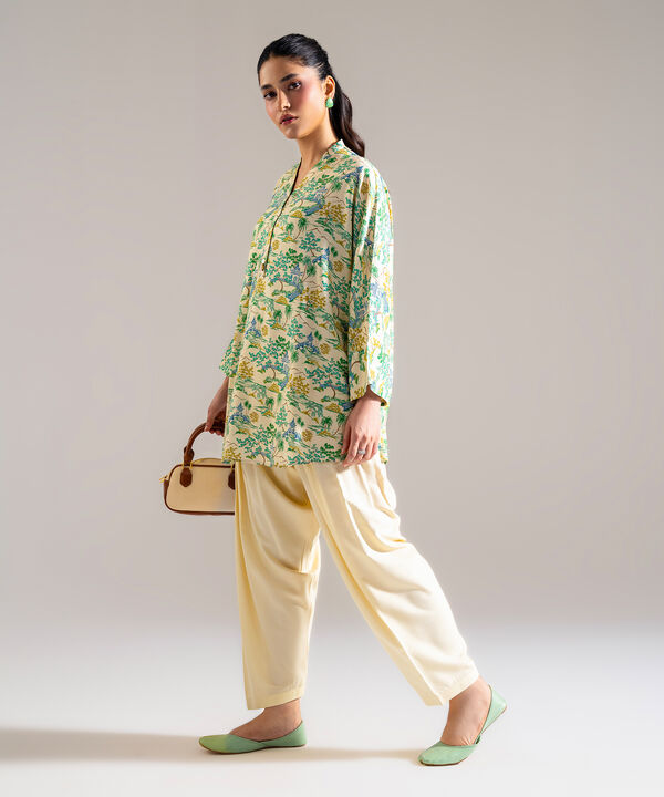 2 Piece - Printed Arabic Lawn Suit