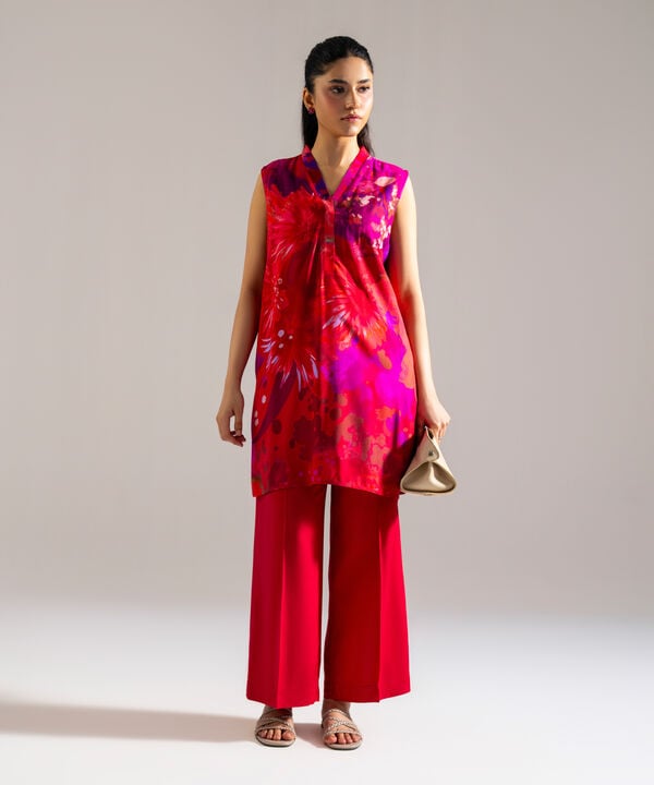 2 Piece - Printed Arabic Lawn Suit
