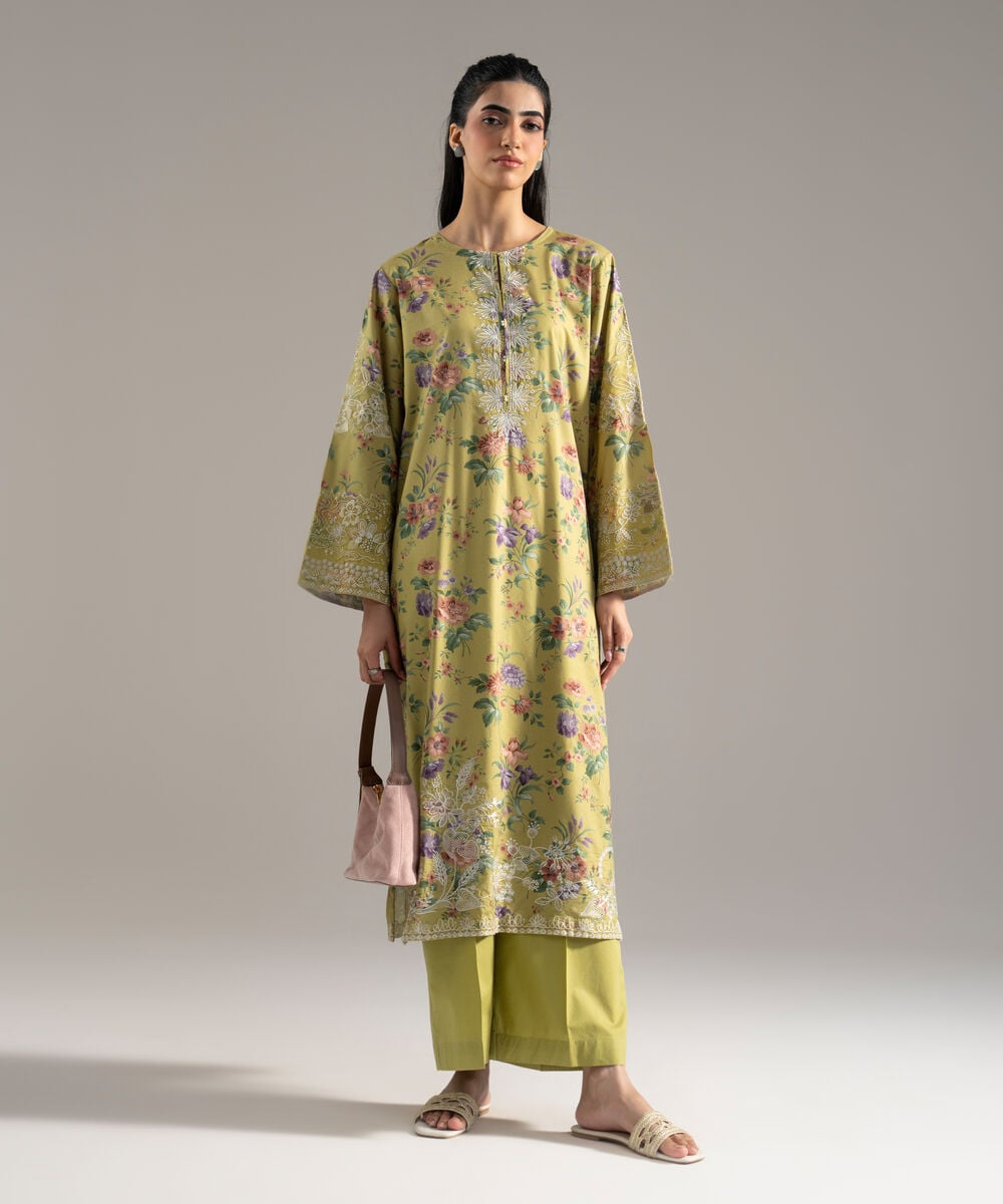 2 Piece - Embroidered Cotton Viscose Suit PBW26CHMV104