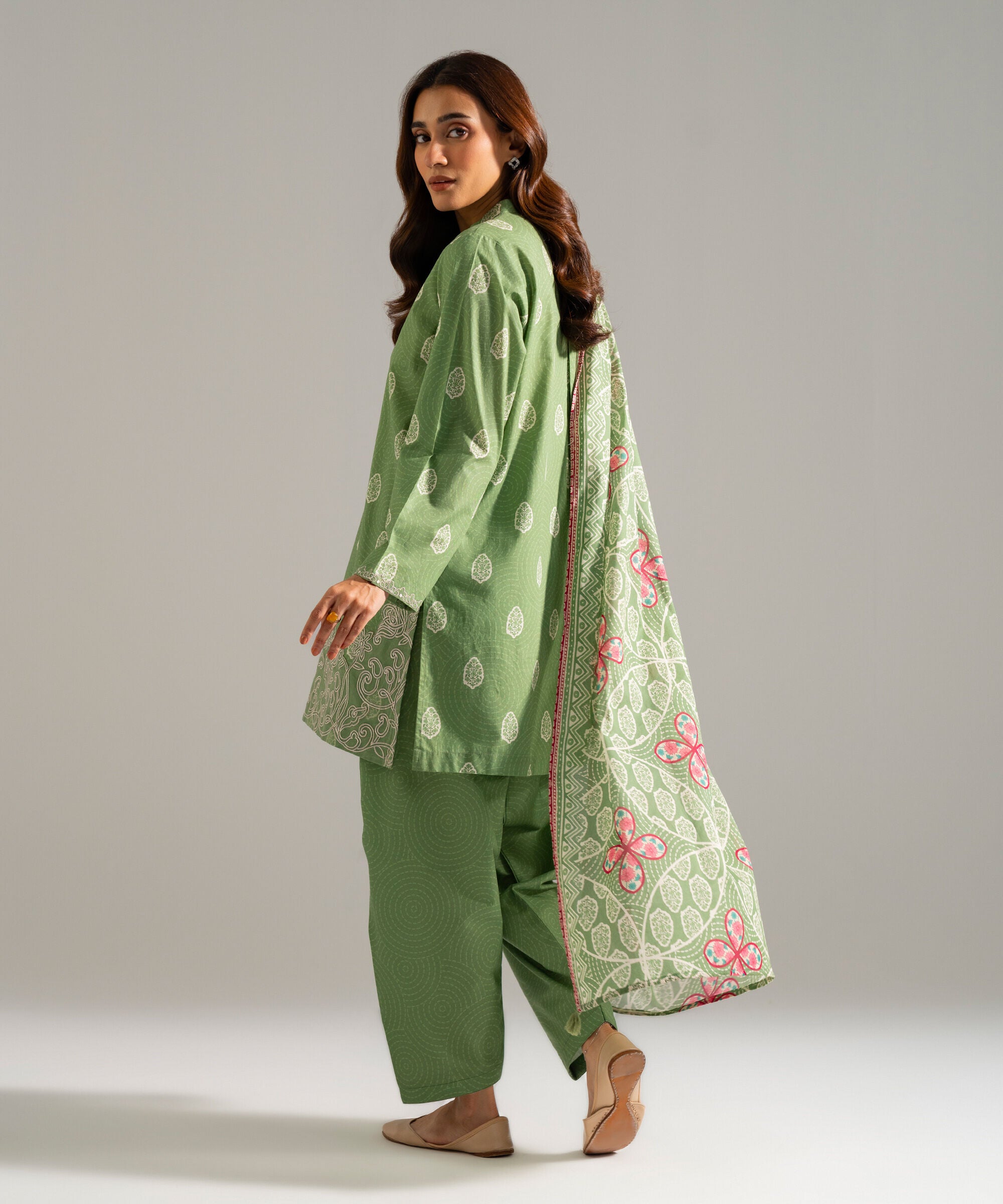 3 Piece - Embroidered Cambric Suit PBW26CHMV912