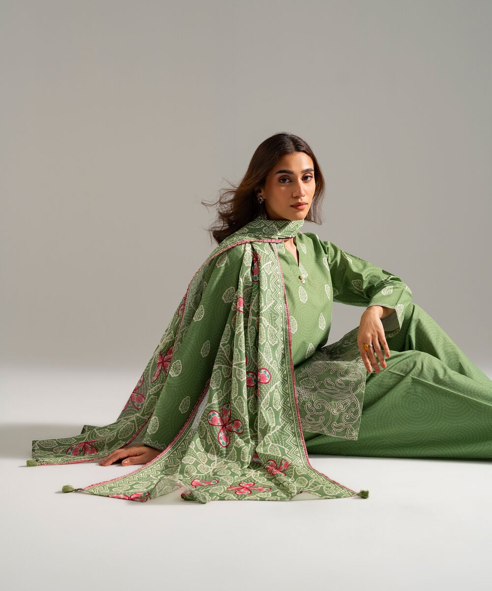 3 Piece - Embroidered Cambric Suit PBW26CHMV912