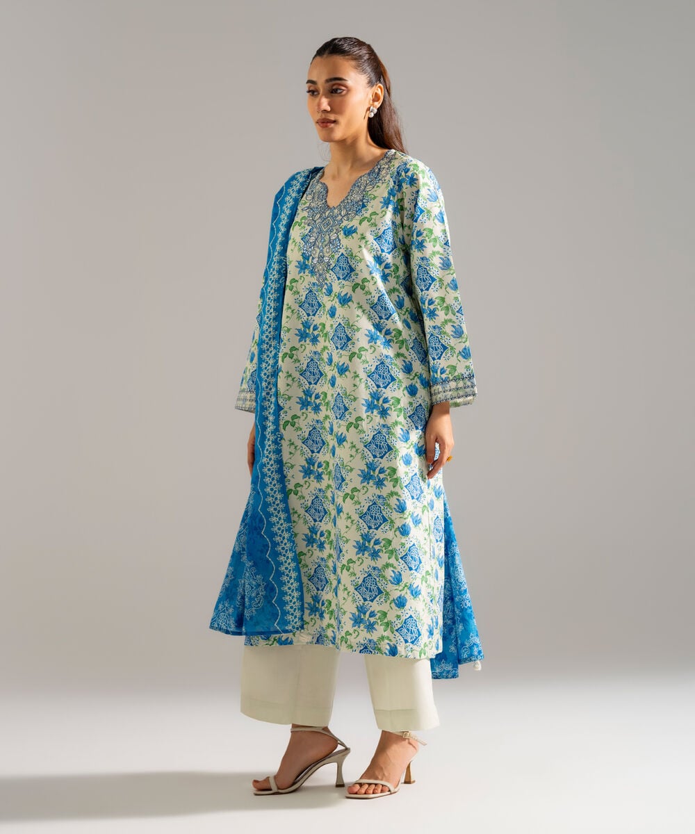 3 Piece - Embroidered Cambric Suit PBW26CHMV914