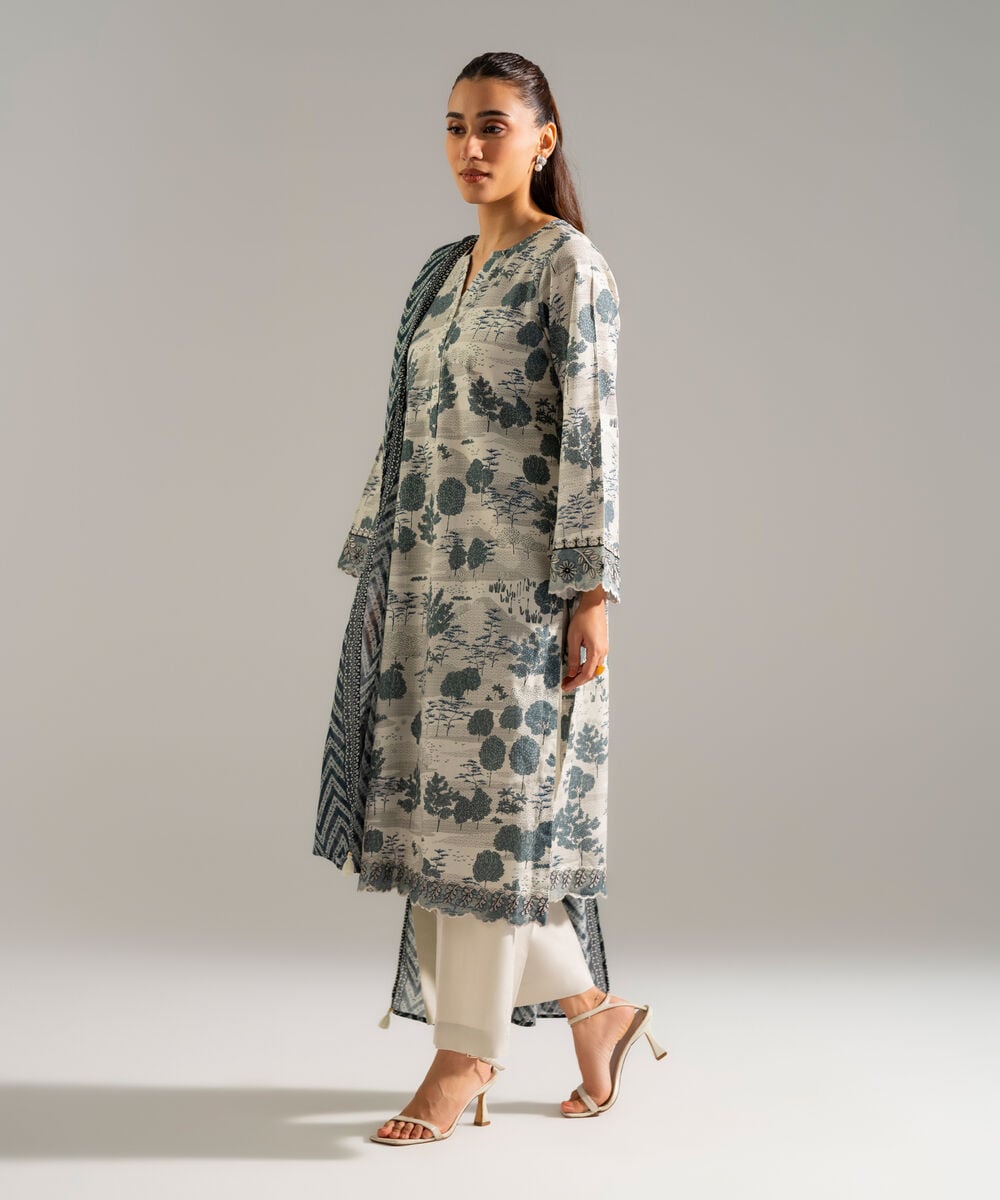 3 Piece - Embroidered Cambric Suit PBW26CHMV915