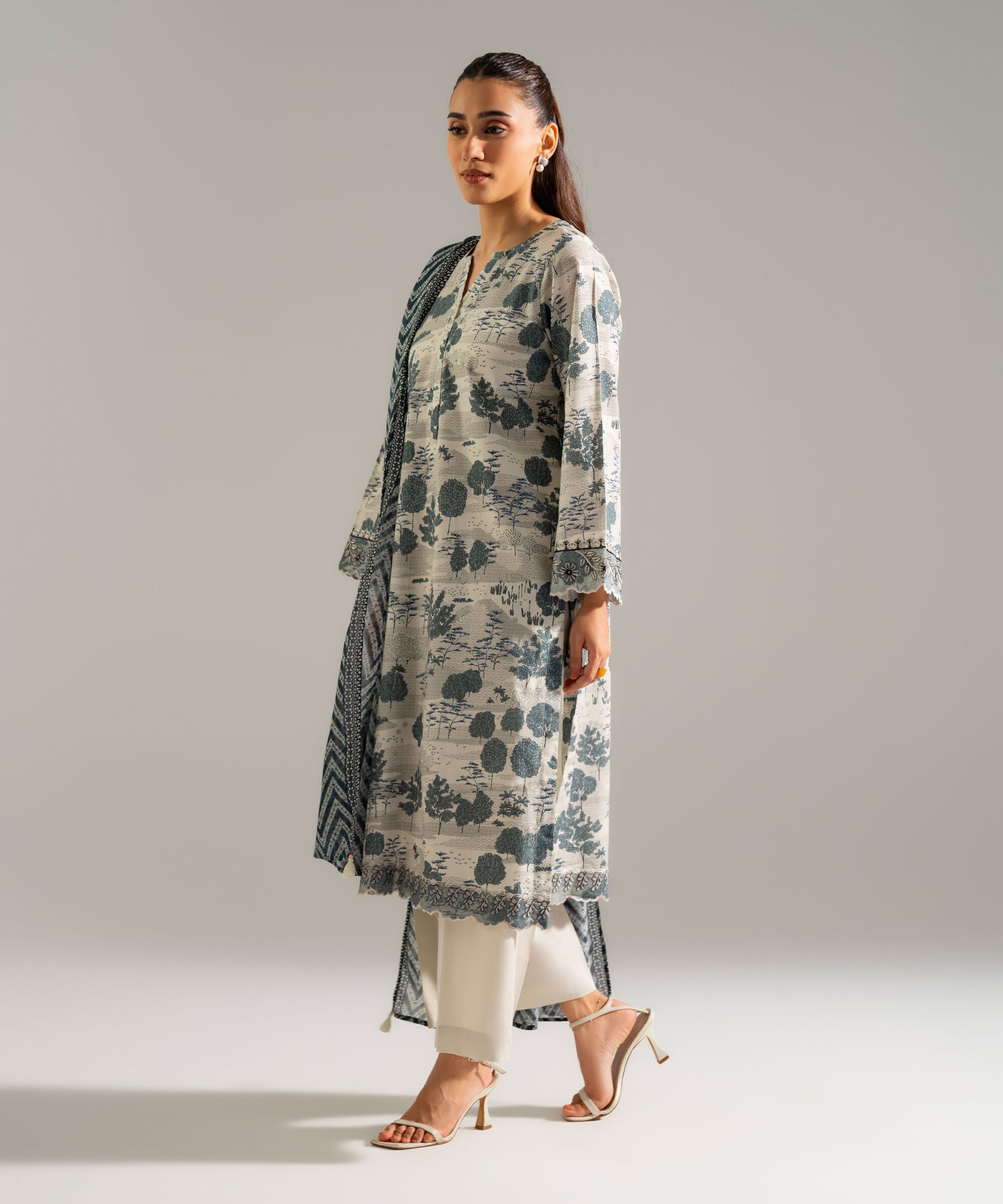 3 Piece - Embroidered Cambric Suit PBW26CHMV915