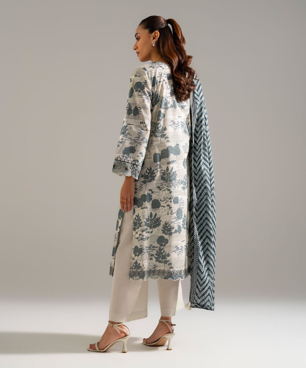 3 Piece - Embroidered Cambric Suit PBW26CHMV915