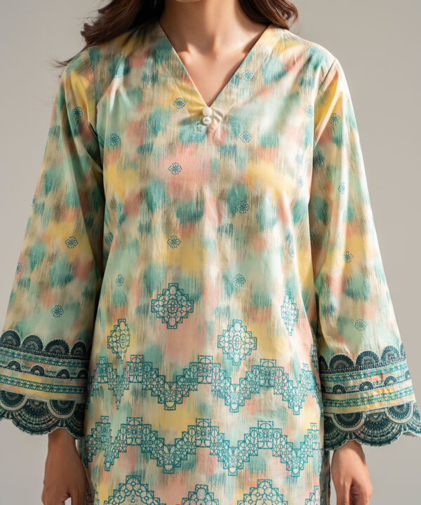 2 Piece - Embroidered Cambric Suit