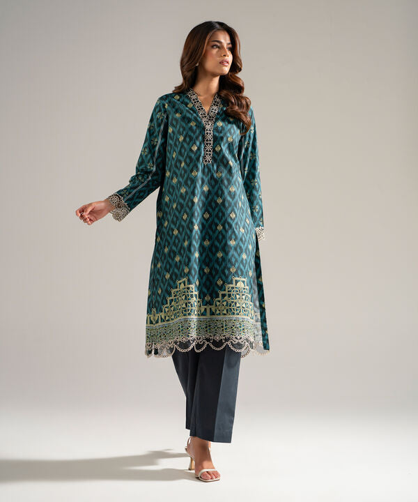 2 Piece - Embroidered Cambric Suit