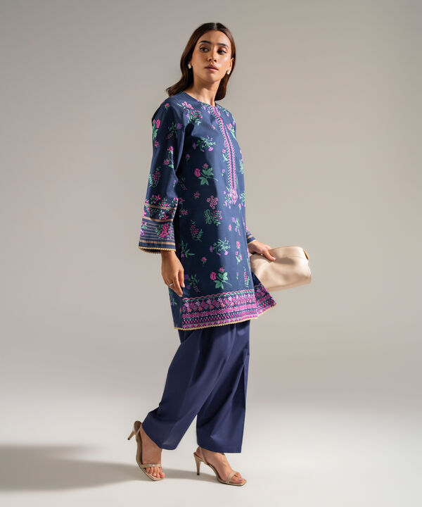 2 Piece - Embroidered Cambric Suit