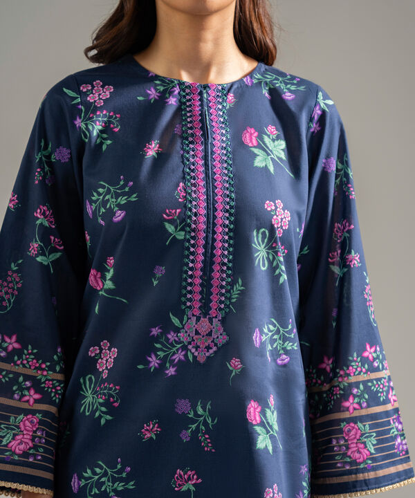 2 Piece - Embroidered Cambric Suit