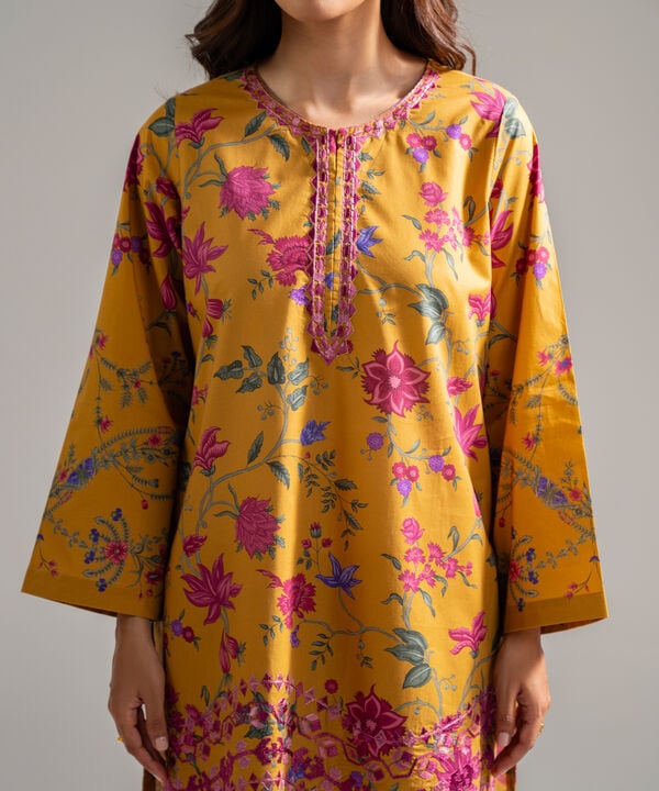 2 Piece - Embroidered Cambric Suit