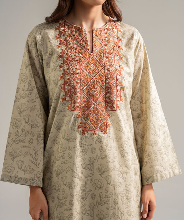 2 Piece - Embroidered Cambric Suit